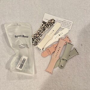 Leopard and Pastel Apple Watch Bands